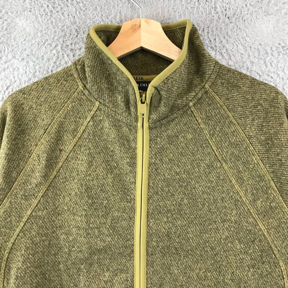 Athleta Full Zip Jacket Stand Up Collar Olive Green Women's Size L - Picture 3 of 13